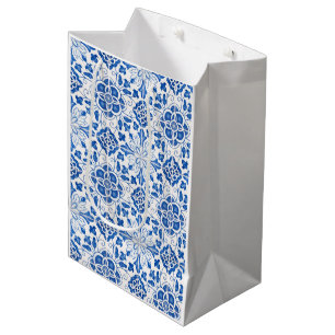 Portugisiska plattor Medelhavsblå Blommig