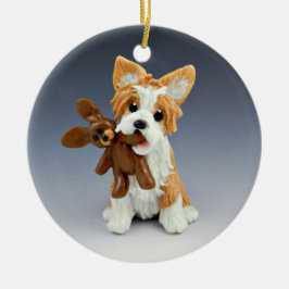 Portugisiska Podengo Hund Ceramic Ornament