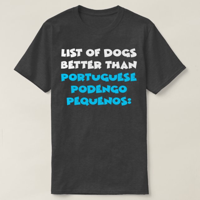 Portugisiska Podengo Pequeno 4 T Shirt (Design framsida)