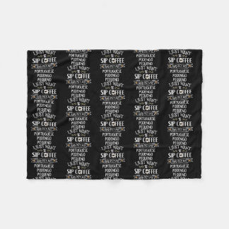 Portugisiska Podengo Pequeno Gift Sip Coffee Pet M Fleecefilt