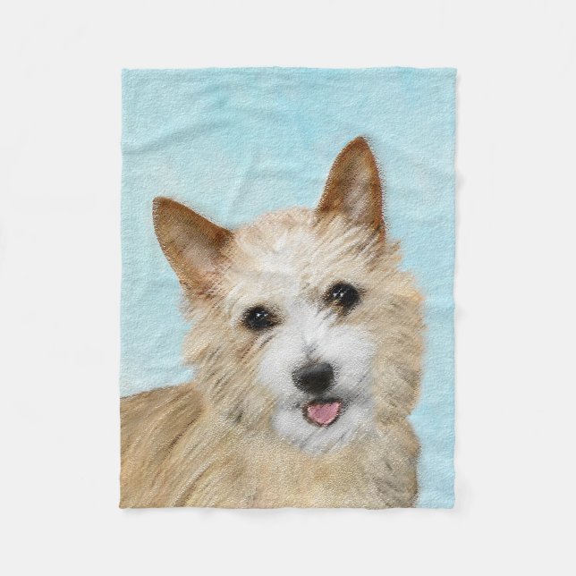 Portugisiska Podengo Pequeno Painting - Original A Fleecefilt (Framsidan)