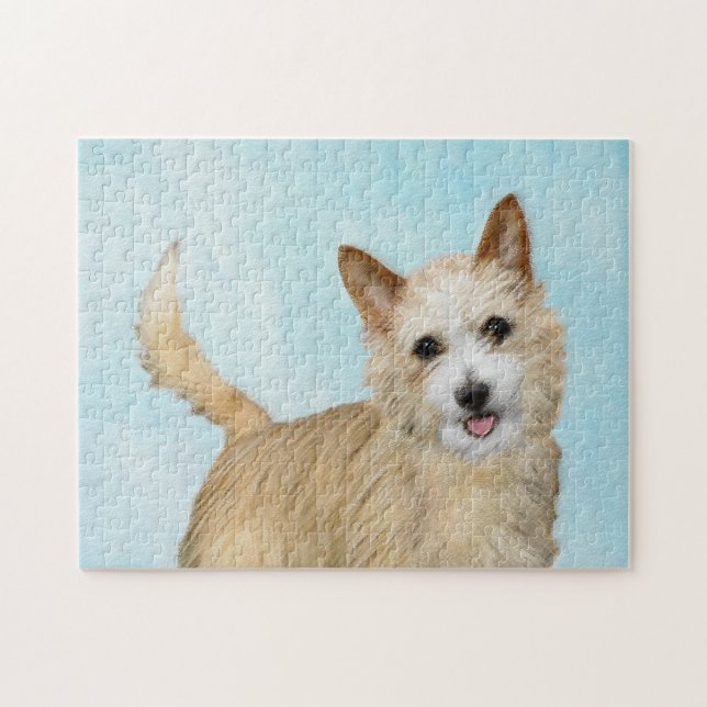 Portugisiska Podengo Pequeno Painting - Original A Pussel (Horisontell)