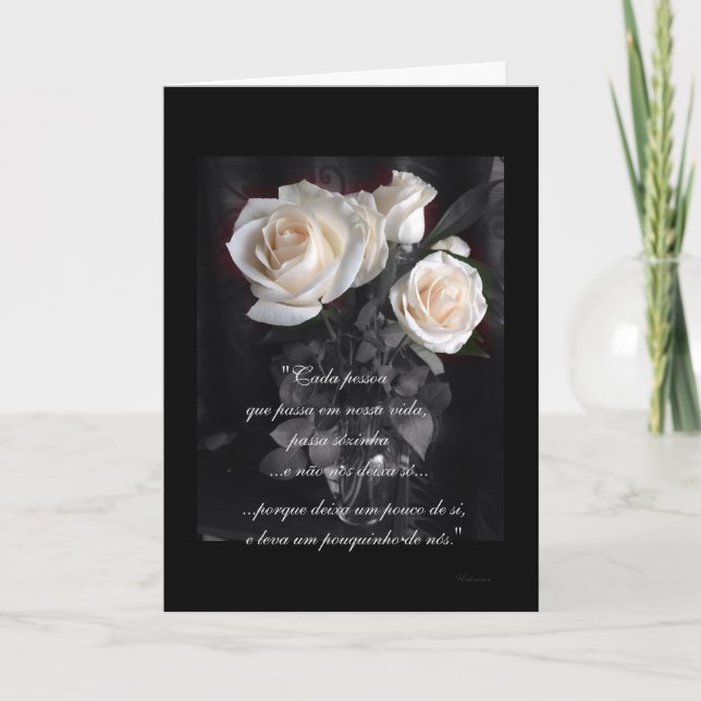 Portugisiska: Poema de Condolencias Kort (Framsida)