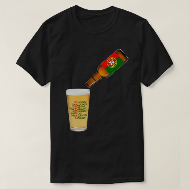 Portugisiska Portugal Drinking Team Gift for pappa T Shirt (Design framsida)