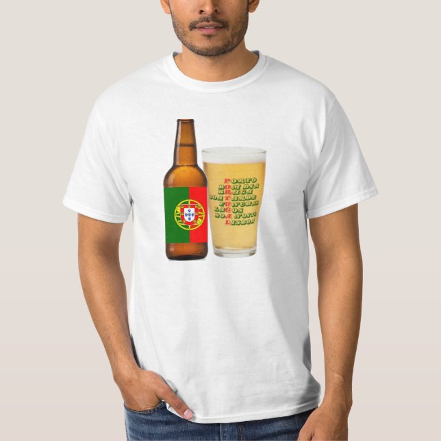 Portugisiska Portugal Drinking Team T Shirt (Framsida)