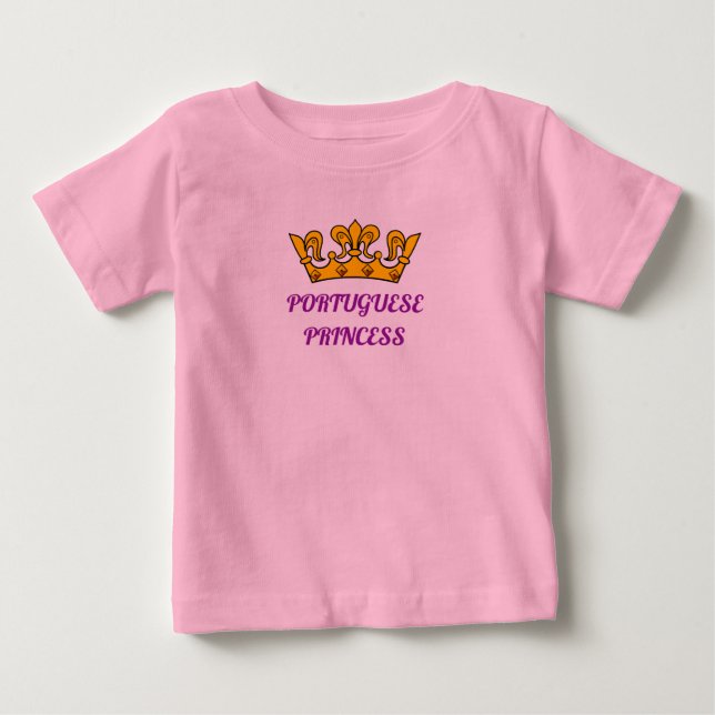 Portugisiska prinsessan eller prins Småbarn Shirt T Shirt (Framsida)