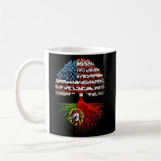 Portugisiska roots American Grown Portugal Flagga Kaffemugg