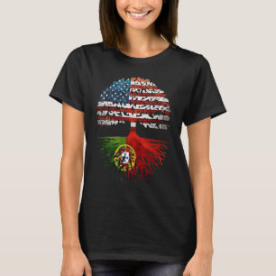 Portugisiska roots American Grown Portugal Flagga T Shirt