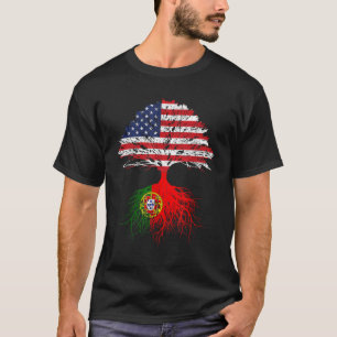 Portugisiska roots American Grown Portugal Flagga  T Shirt
