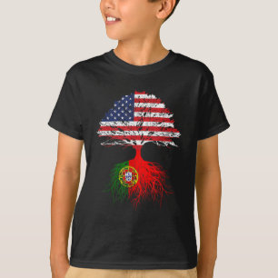 Portugisiska roots American Grown Portugal Flagga T Shirt