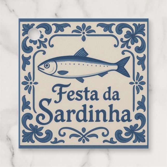 Portugisiska sardin - gåvor etiketter (Framsida)