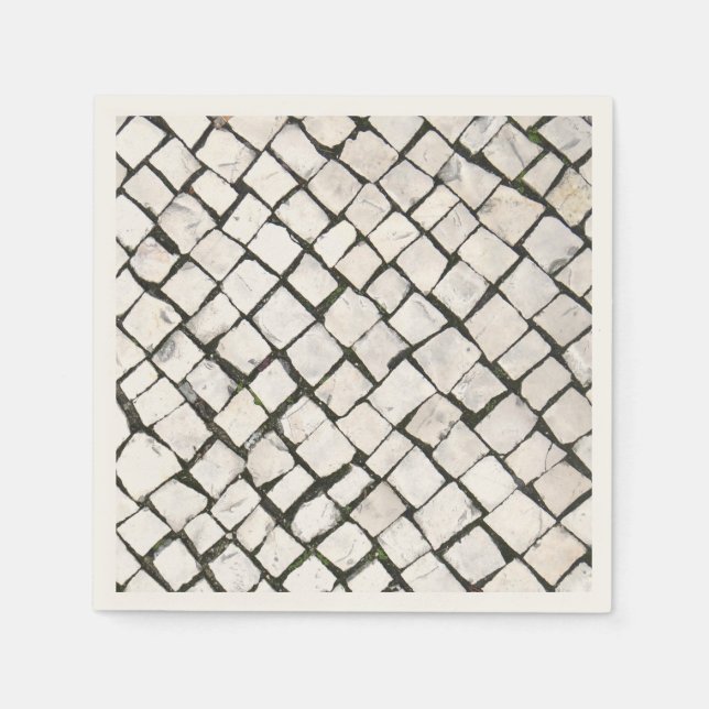 Portugisiska Sidepromenad / Calçada Portuguesa Pappersservett (Framsidan)