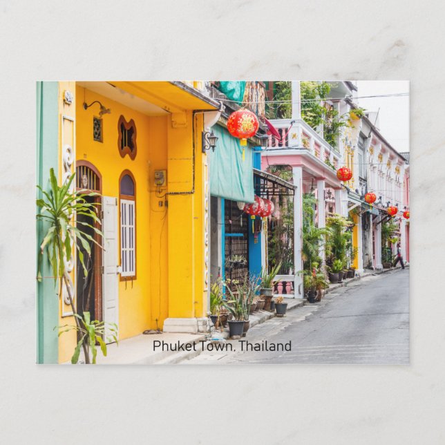 Portugisiska Sino-arkitektur i Soi Romanee Vykort (Framsida)