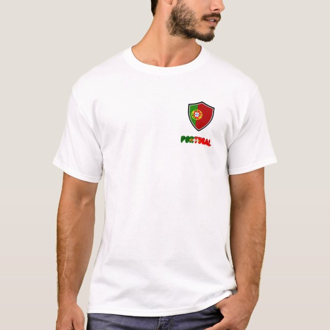 Portugisiska skölden flagga T-Shirt (Framsida)