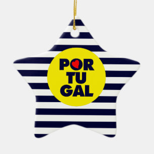 Portugisiska solskenet julgransprydnad keramik