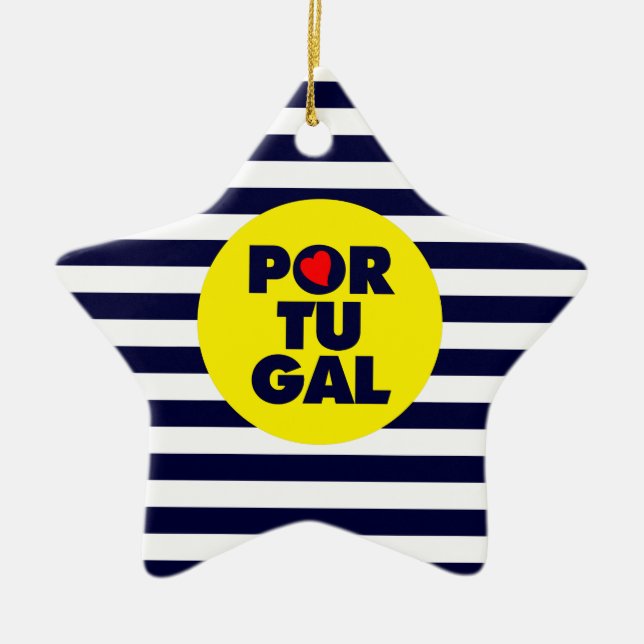 Portugisiska solskenet julgransprydnad keramik (Framsidan)