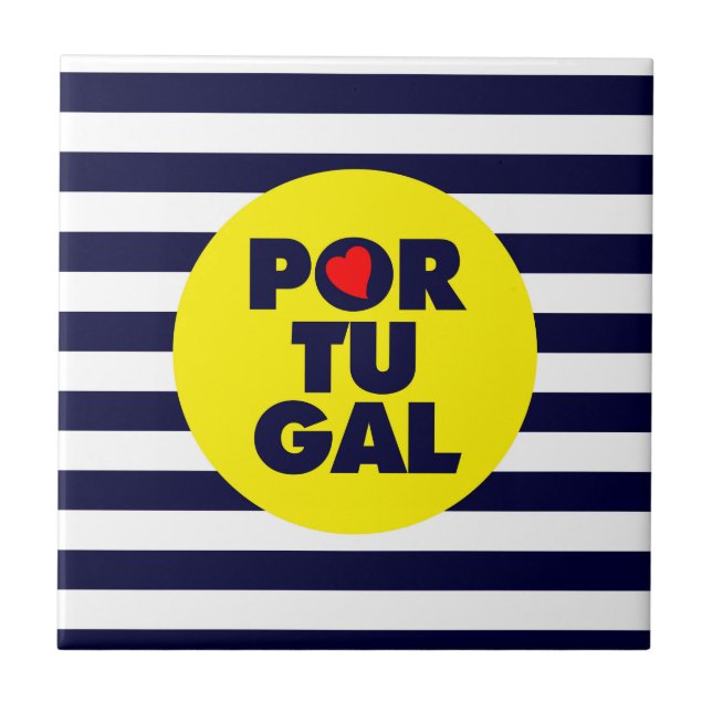 Portugisiska solskenet kakelplatta (Framsidan)