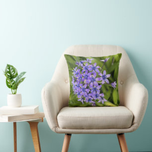 Portugisiska Squill-blommor närbild naturfoto Kudde
