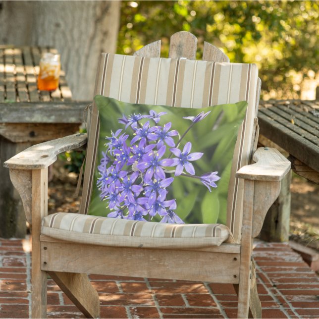 Portugisiska Squill-blommor närbild naturfoto Kudde (Stol)