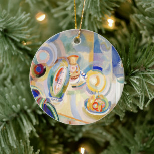Portugisiska stilllivet, R. Delaunay Julgransprydnad Keramik