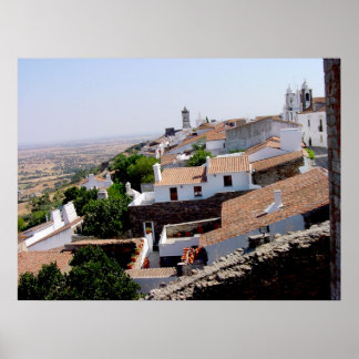 Portugisiska Tak - Evora Portugal Poster