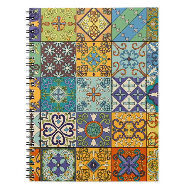 Portugisiska Talavera Tile Design Anteckningsbok (Framsidan)