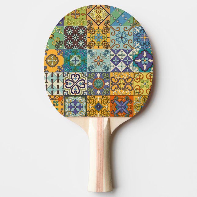 Portugisiska Talavera Tile Design Pingisracket (Framsidan)