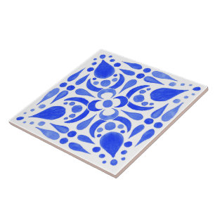 Portugisiska ThLED Blue White Tile Mönster Kakelplatta