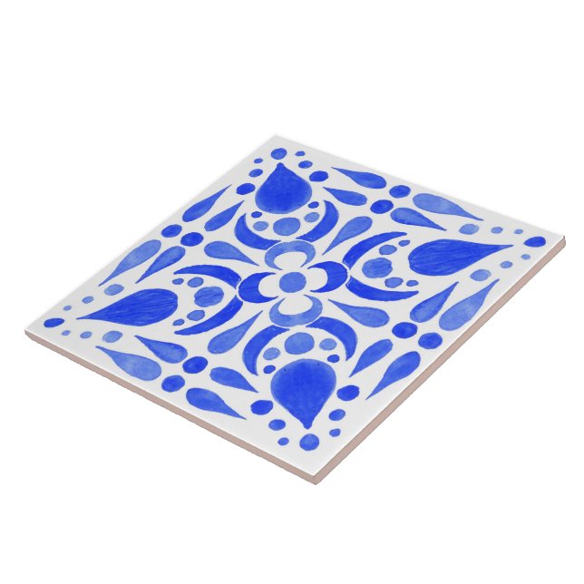 Portugisiska ThLED Blue White Tile Mönster Kakelplatta (Sidan)