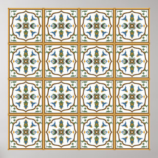 Portugisiska Tile Mönster - Azulejos i Portugal Poster