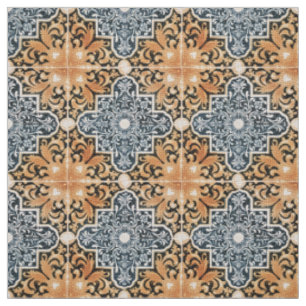Portugisiska Tile Mönster Fabric Tyg