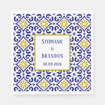 Portugisiska Tiles Blue Mediterranean Bröllop