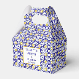 Portugisiska Tiles Blue Mediterranean Bröllop Presentaskar