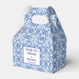 Portugisiska Tiles Blue Mediterranean Bröllop Presentaskar