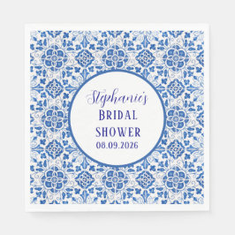 Portugisiska Tiles Blue Mediterranean Möhippa Pappersservett