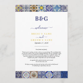 Portugisiska Tiles Bröllop Itinerary Program