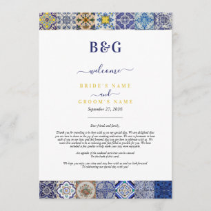 Portugisiska Tiles Bröllop Itinerary Program