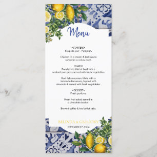 Portugisiska Tiles Bröllop Meny