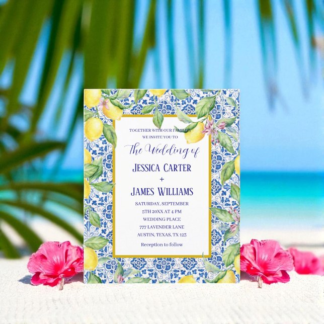 Portugisiska Tiles Lemons Mediterranean Bröllop (Skapare uppladdad)