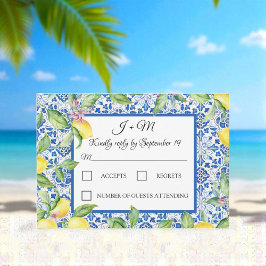 Portugisiska Tiles Lemons White Mediterranean OSA