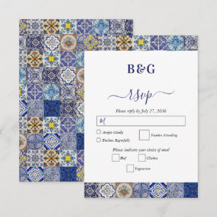 Portugisiska Tiles Mönster Bröllop OSA Kort