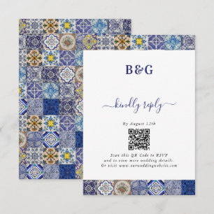 Portugisiska Tiles Mönster Bröllop Tilläggskort
