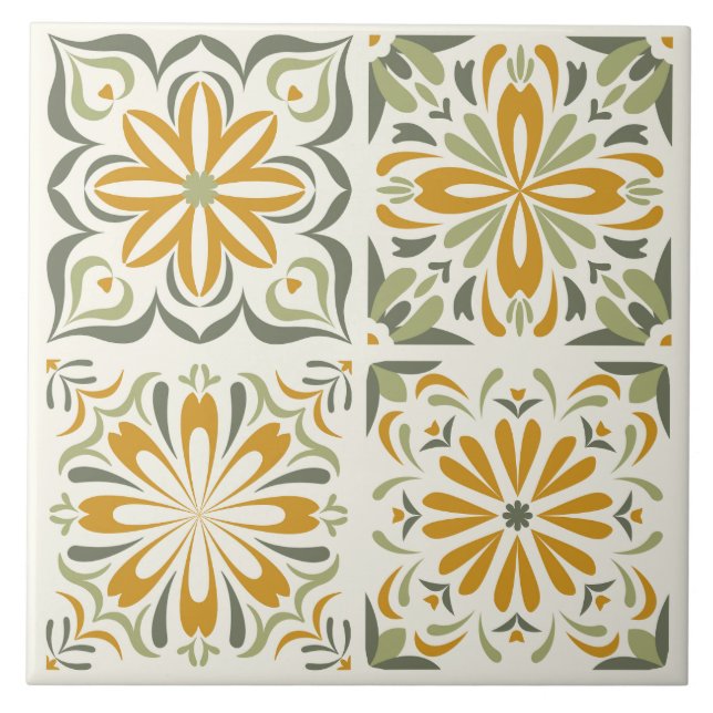Portugisiska Tiles Mönster Kakelplatta (Framsidan)