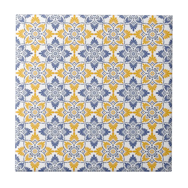 Portugisiska Tiles Mönster Kakelplatta (Framsidan)
