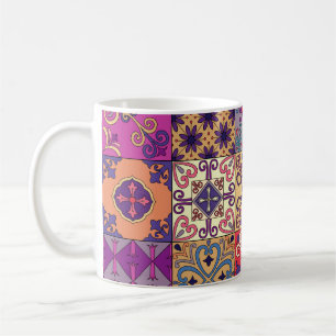 Portugisiska Tiles Talavera Stil Mönster Kaffemugg