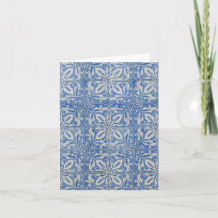 Portugisiska Tiles Vintage Azulejos Blue White Kort
