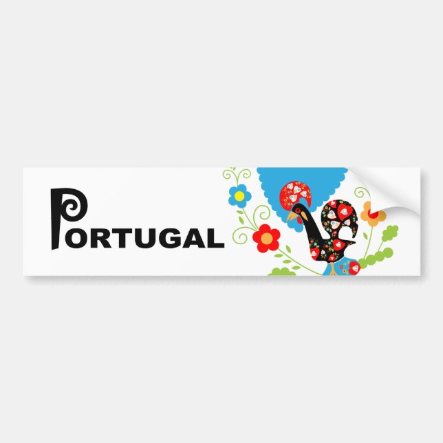 Portugisiska Tupp Bildekal (Framsidan)