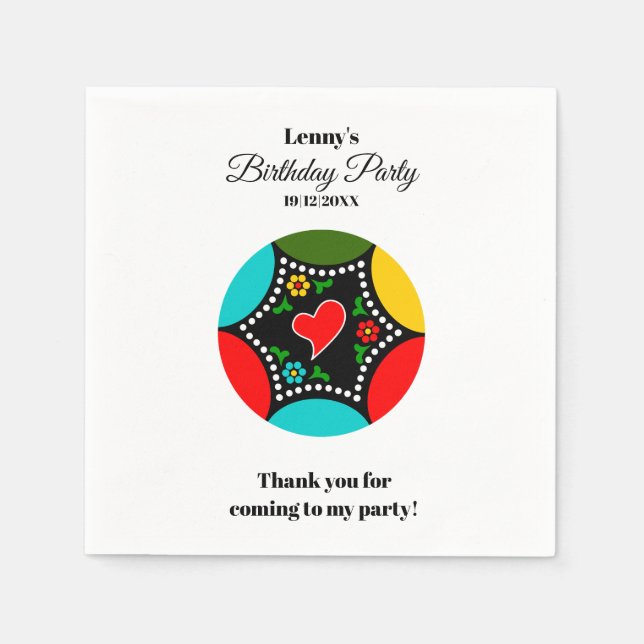 Portugisiska Tupp färg Pappersservett (Framsidan)