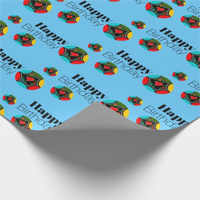 Portugisiska Tupp färg Presentpapper (Hörn)