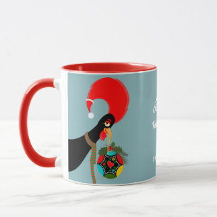 Portugisiska Tupp holly-julen Bauble Mugg